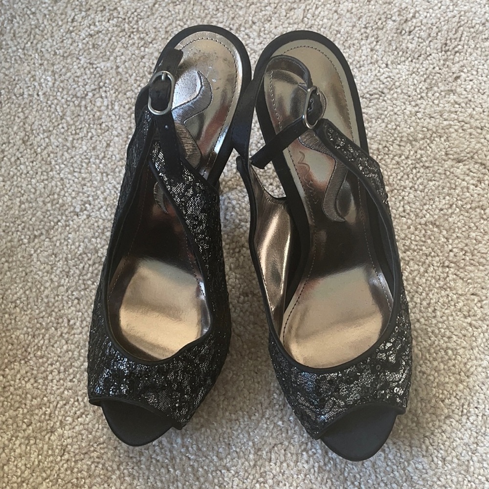Nina Peep-Toe Heels